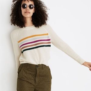 Madewell (Re)sponsible Cashmere Shrunken Sweater Striped